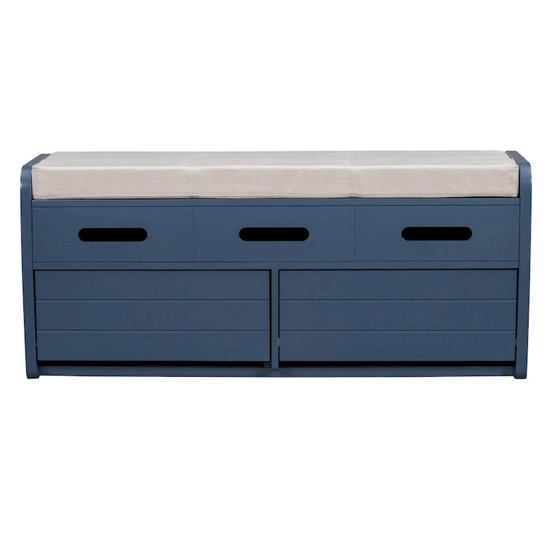 Banc de rangement rustique avec 2 tiroirs