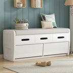 Banc de rangement rustique avec 2 tiroirs
