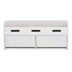 Banc de rangement rustique avec 2 tiroirs